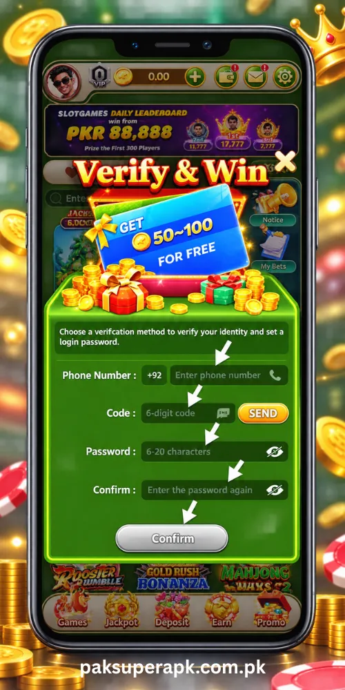 PAK Super Game login and register